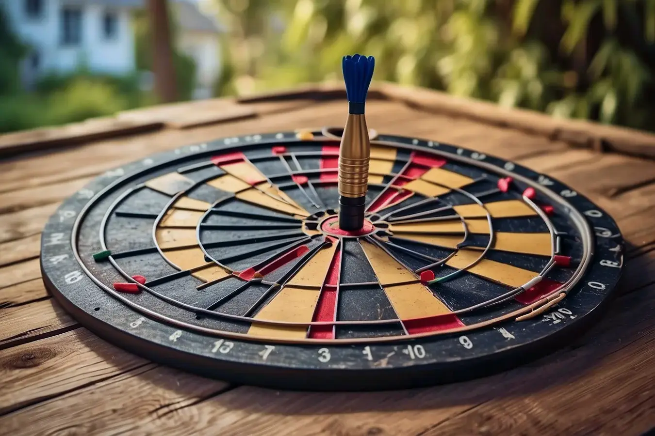 Dart board game activity